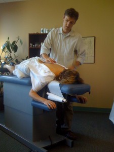 Dr. Leusden giving a DNFT treatment
